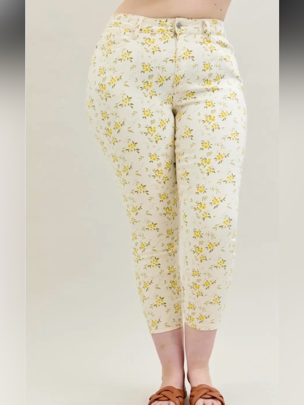 Judy Blue Mid-Rise Skinny Floral Print Skinny Jeans Plus Sizes NWT Stretch Denim